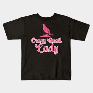 Crazy Quail Lady Funny Kids T-Shirt